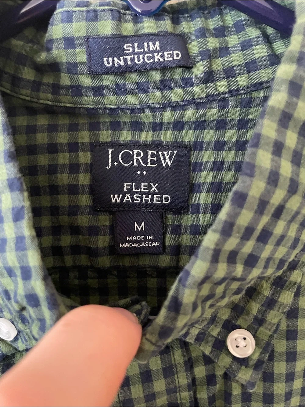 J. Crew Men’s Dark Green Plaid Button-Down Shirt